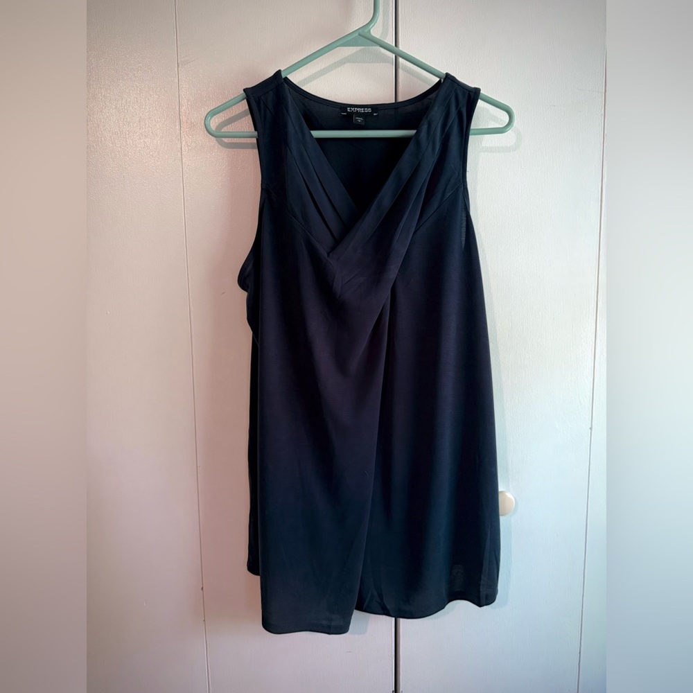 Express Navy Blue Sleeveless Tank Top